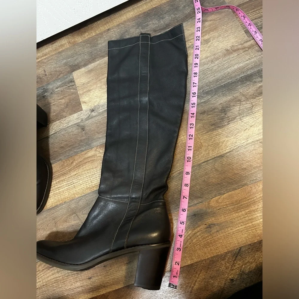 Matisse Lexi Leather Riding Boot Dark Brown Size 10